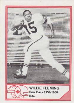 1983 JOGO CFL Hall of Fame Series A #A-23 Willie Fleming Front