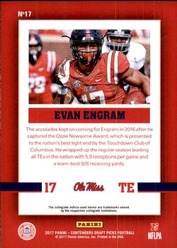 2017 Panini Contenders Draft Picks - School Colors #17 Evan Engram Back