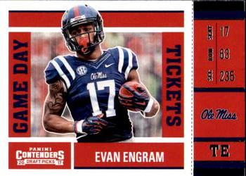 2017 Panini Contenders Draft Picks - Game Day Tickets #17 Evan Engram Front
