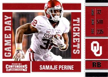2017 Panini Contenders Draft Picks - Game Day Tickets #18 Samaje Perine Front