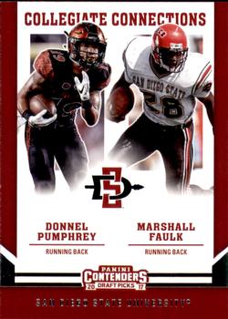 2017 Panini Contenders Draft Picks - Collegiate Connections #8 Donnel Pumphrey / Marshall Faulk Front