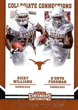 2017 Panini Contenders Draft Picks - Collegiate Connections #10 D'Onta Foreman / Ricky Williams Front