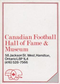 1983 JOGO CFL Hall of Fame Series B #NNO JOGO Hall of Fame Front