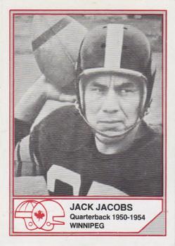 1983 JOGO CFL Hall of Fame Series B #B5 Jack Jacobs Front