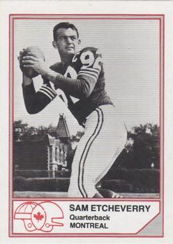 1983 JOGO CFL Hall of Fame Series B #B6 Sam Etcheverry Front