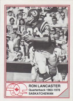 1983 JOGO CFL Hall of Fame Series B #B13 Ron Lancaster Front