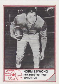 1983 JOGO CFL Hall of Fame Series B #B18 Normie Kwong Front
