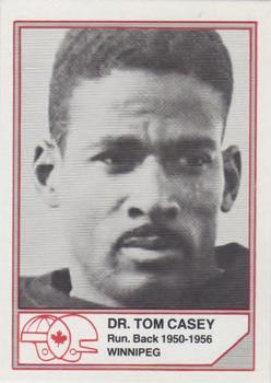 1983 JOGO CFL Hall of Fame Series B #B19 Dr. Tom Casey Front