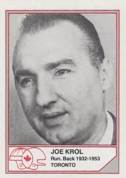 1983 JOGO CFL Hall of Fame Series B #B23 Joe Krol Front