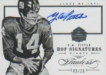 2016 Panini Flawless - 2014 Flawless Hall of Fame Autographs #10 Y.A. Tittle Front