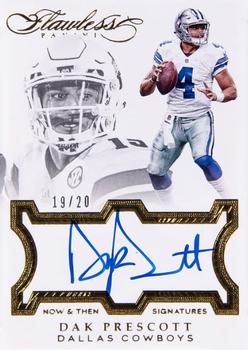 2016 Panini Flawless - Rookie Now and Then Signatures #RNDP Dak Prescott Front