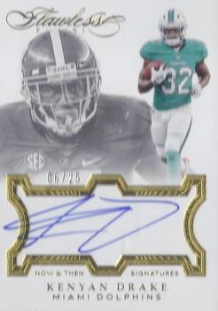 2016 Panini Flawless - Rookie Now and Then Signatures #RNKD Kenyan Drake Front
