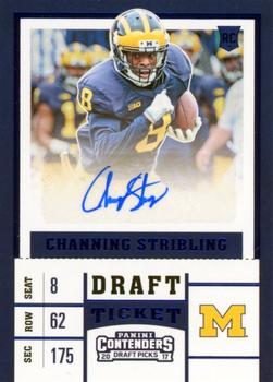 2017 Panini Contenders Draft Picks - Blue Foil #233 Channing Stribling Front