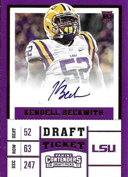2017 Panini Contenders Draft Picks - Red Foil #261 Kendell Beckwith Front