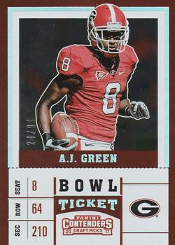 2017 Panini Contenders Draft Picks - Bowl Ticket #1 A.J. Green Front