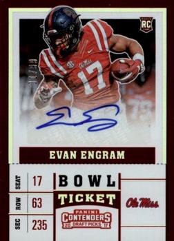 2017 Panini Contenders Draft Picks - Bowl Ticket #128 Evan Engram Front