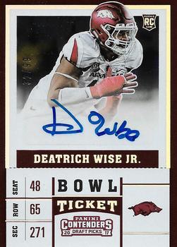 2017 Panini Contenders Draft Picks - Bowl Ticket #278 Deatrich Wise Jr. Front