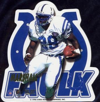 1996 Pro Magnets - Die Cut Magnets #NNO Marshall Faulk Front