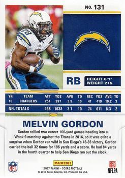 2017 Score - Artist's Proof #131 Melvin Gordon Back