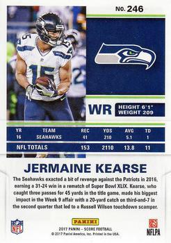 2017 Score - Artist's Proof #246 Jermaine Kearse Back