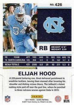 2017 Score - Artist's Proof #426 Elijah Hood Back