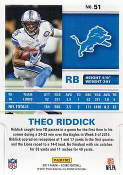 2017 Score - First Down #51 Theo Riddick Back