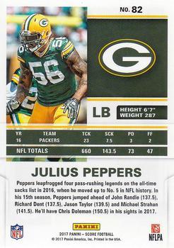 2017 Score - First Down #82 Julius Peppers Back