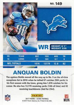 2017 Score - First Down #149 Anquan Boldin Back