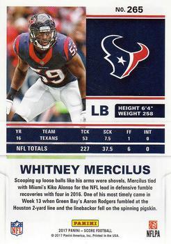 2017 Score - First Down #265 Whitney Mercilus Back
