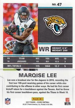 2017 Score - Gold Zone #47 Marqise Lee Back
