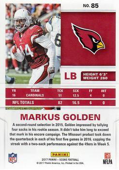 2017 Score - Red #85 Markus Golden Back