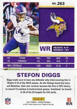 2017 Score - Red #263 Stefon Diggs Back