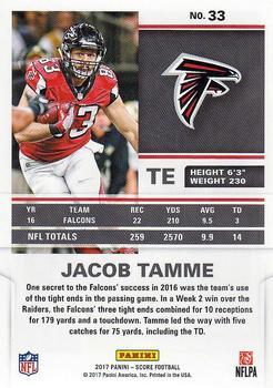 2017 Score - Red Zone #33 Jacob Tamme Back