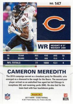 2017 Score - Red Zone #147 Cameron Meredith Back