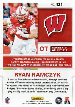 2017 Score - Red Zone #421 Ryan Ramczyk Back