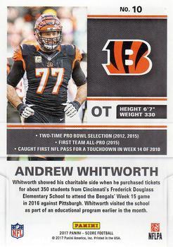 2017 Score - Scorecard #10 Andrew Whitworth Back