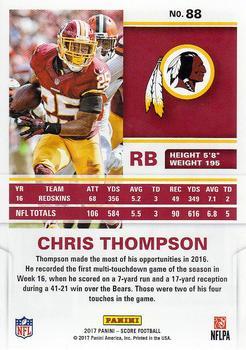 2017 Score - Scorecard #88 Chris Thompson Back