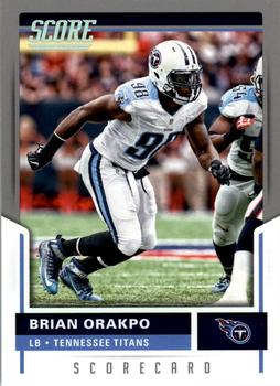2017 Score - Scorecard #96 Brian Orakpo Front