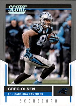 2017 Score - Scorecard #100 Greg Olsen Front
