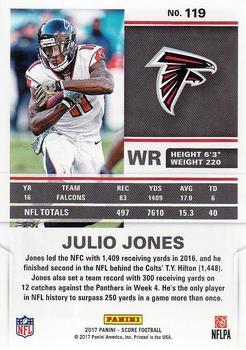 2017 Score - Scorecard #119 Julio Jones Back