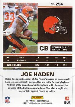 2017 Score - Scorecard #254 Joe Haden Back