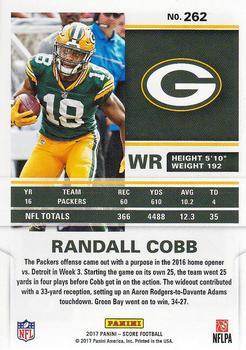 2017 Score - Scorecard #262 Randall Cobb Back