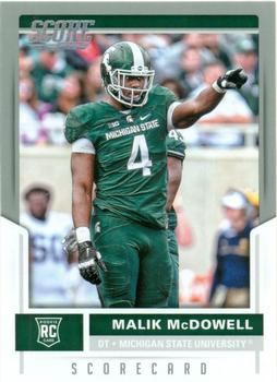 2017 Score - Scorecard #397 Malik McDowell Front