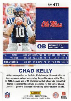 2017 Score - Scorecard #411 Chad Kelly Back