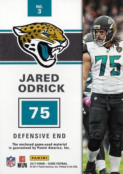2017 Score - Defenders #3 Jared Odrick Back