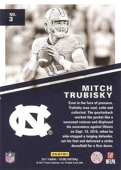 2017 Score - Hype Red #3 Mitchell Trubisky Back