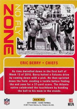 2017 Score - No Fly Zone Gold #12 Eric Berry Back