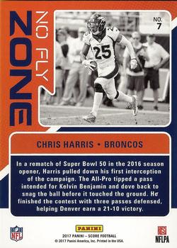 2017 Score - No Fly Zone Red #7 Chris Harris Back
