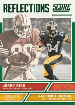 2017 Score - Reflections Green #4 Antonio Brown / Jerry Rice Front