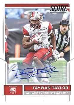 2017 Score - Rookie Autographs #406 Taywan Taylor Front